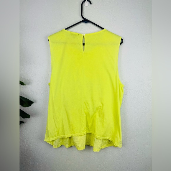 J. Crew Cinched Neon Lime Green Peplum Sleeveless Top Solid XL - Picture 5 of 6